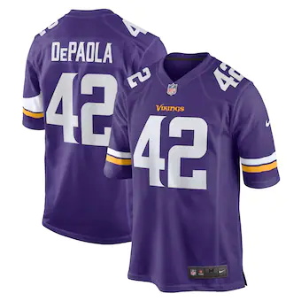 mens nike andrew depaola purple minnesota vikings game jers